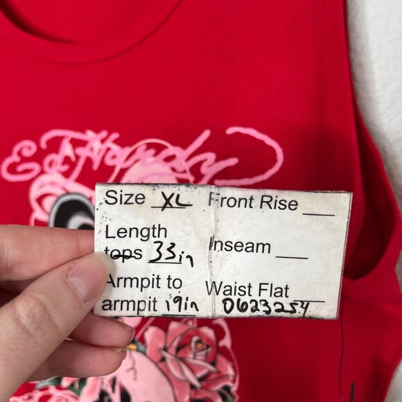 Ed Hardy Womens Retro Y2k Inspired Red Cobra Rib Tank Dress Size XL - Picture 12 of 13